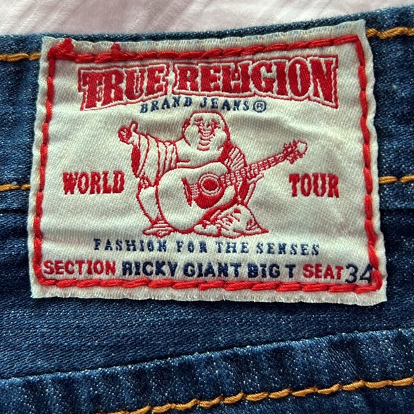 True Religion Ricky Giant Big T Relaxed Fit Jeans-NWOT - Picture 5 of 8